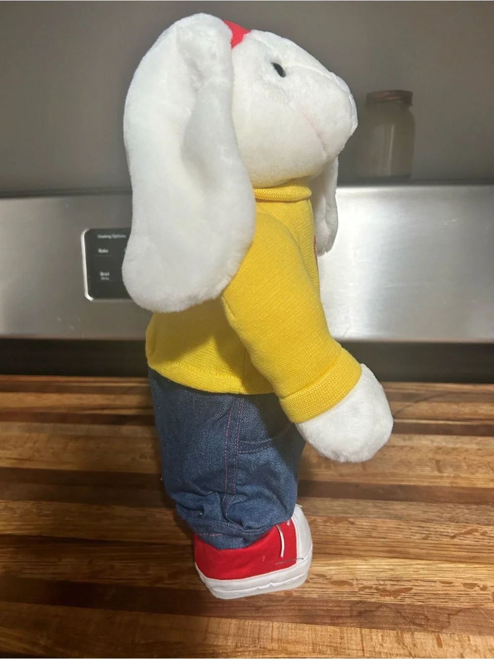 Avon Hip Hop Bunny Plush - White, Yellow & Red